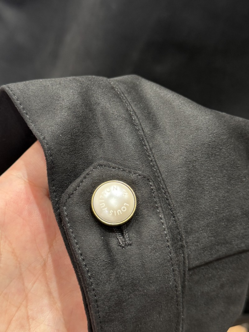LV Suede Embossed Jacket Coat 2 7