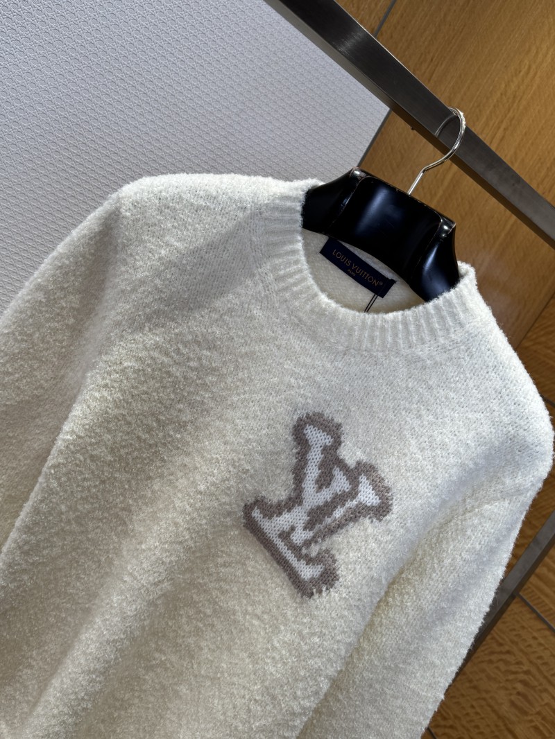 LV Solid Color Letter Logo Knit Sweater 2