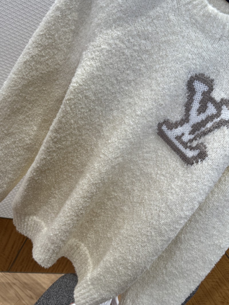 LV Solid Color Letter Logo Knit Sweater 3