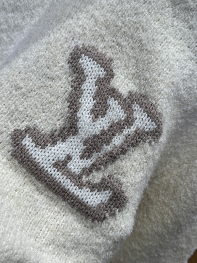 LV Solid Color Letter Logo Knit Sweater 5