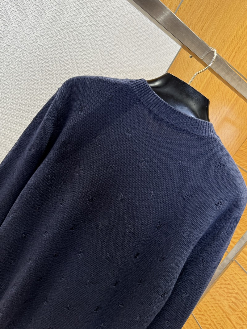 LV Embroidered Crew Neck Long Sleeve Sweater 5