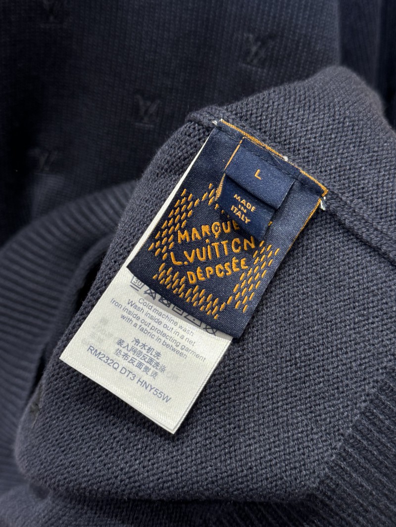 LV Embroidered Crew Neck Long Sleeve Sweater 8