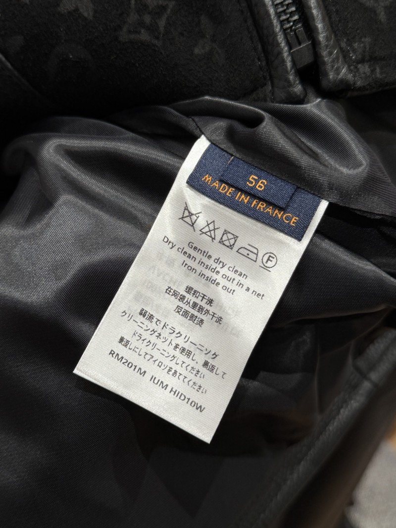 LV Patchwork Racing Leather Jacket Coat 8