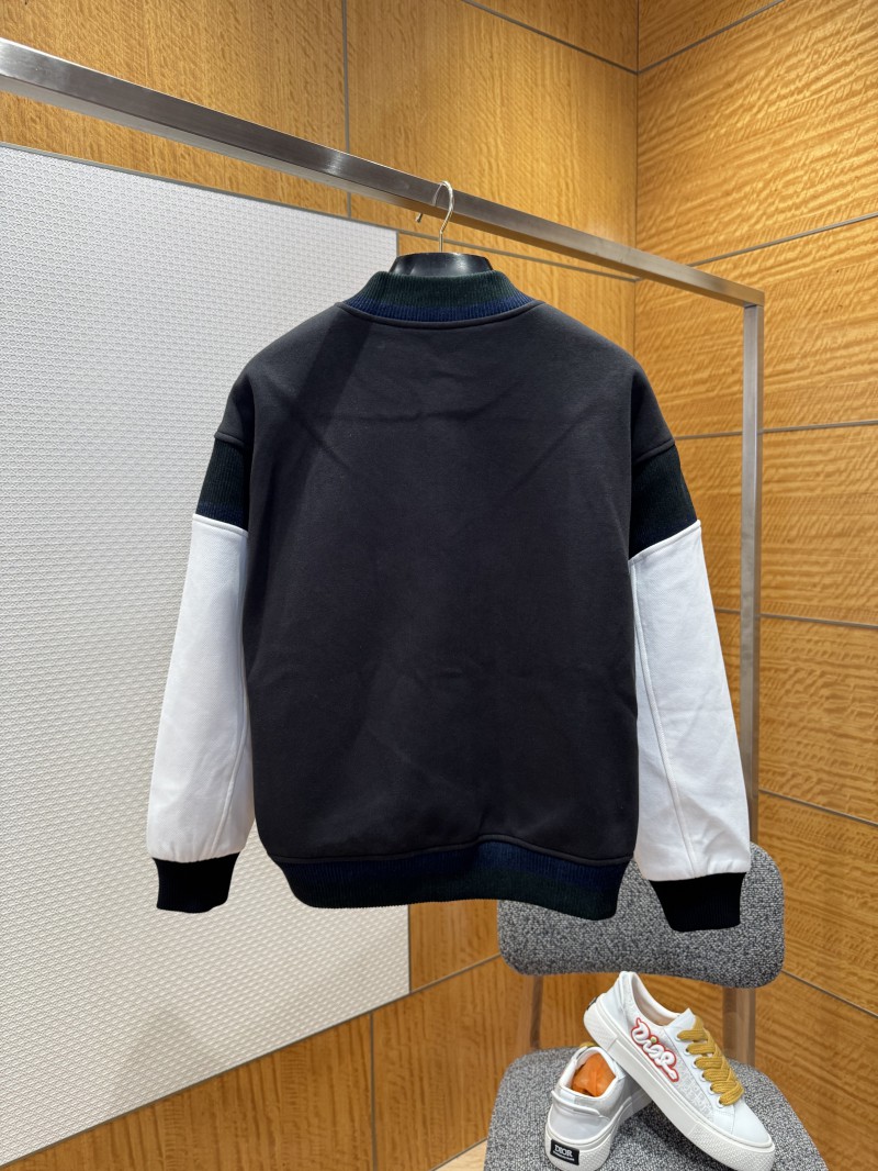LV Color-Block Embroidered Baseball Jacket Coat 1
