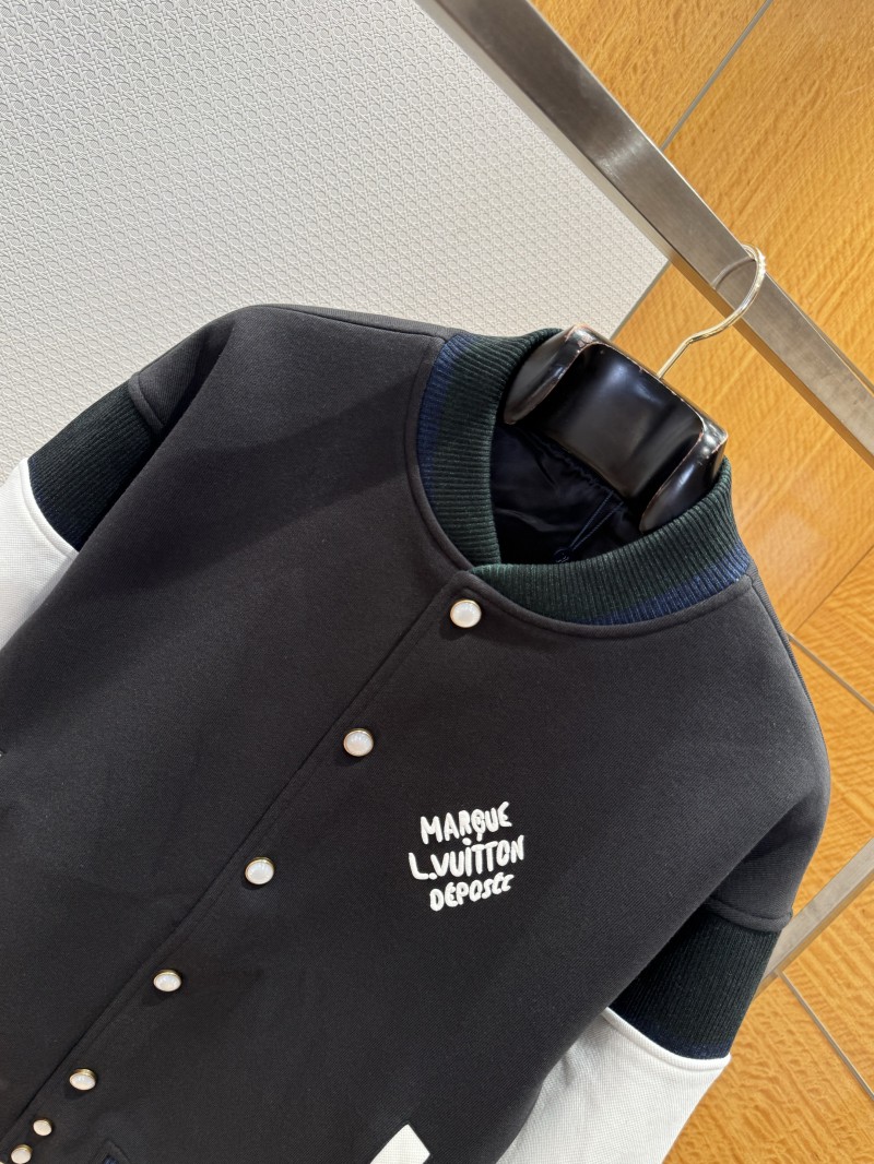 LV Color-Block Embroidered Baseball Jacket Coat 2