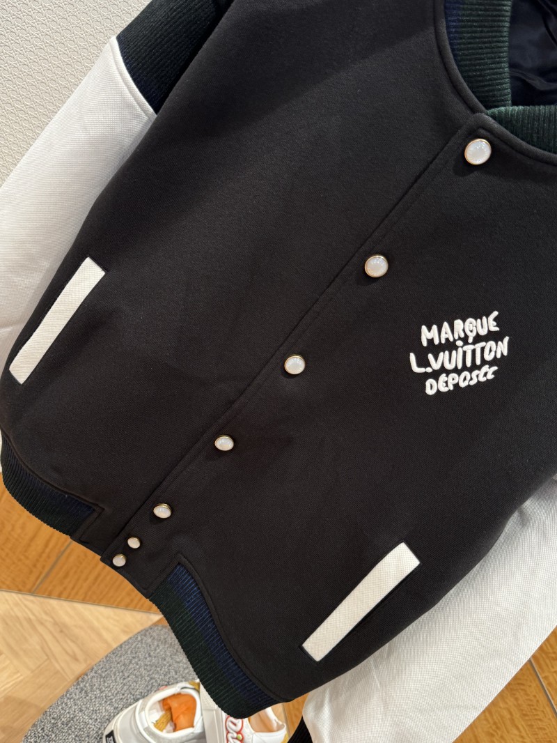 LV Color-Block Embroidered Baseball Jacket Coat 3