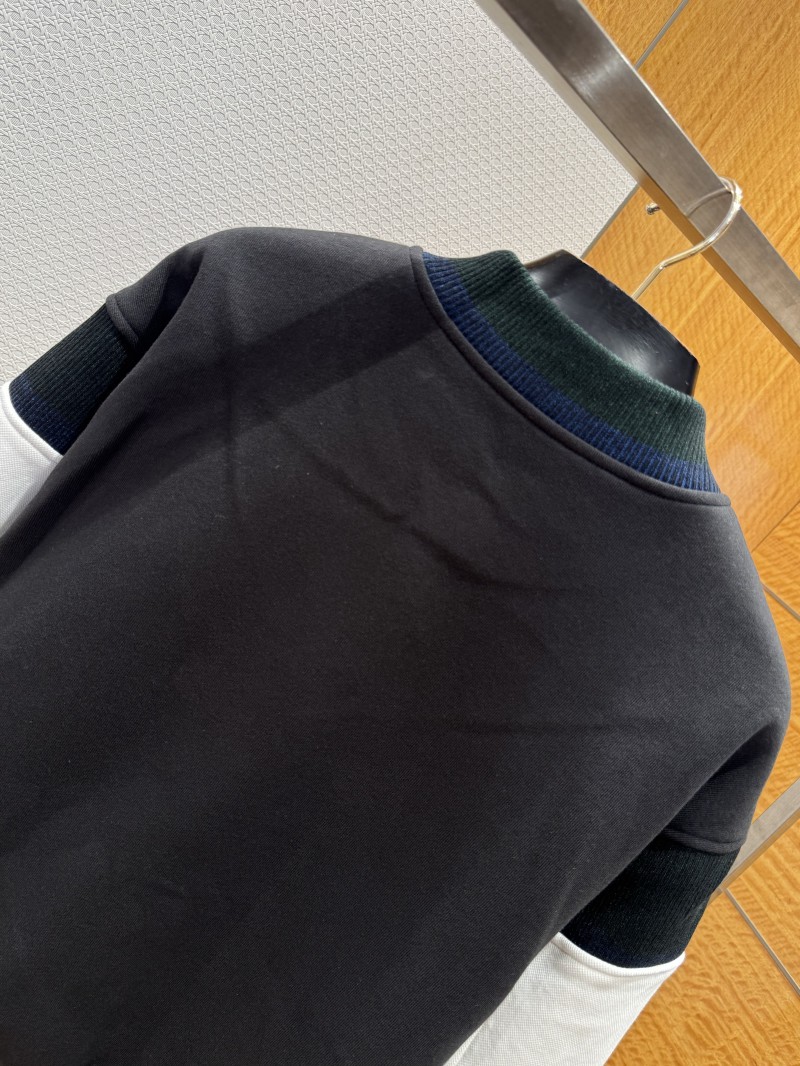 LV Color-Block Embroidered Baseball Jacket Coat 6