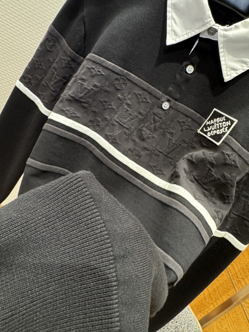 LV Jacquard Color-Block Knit Polo Shirt 3