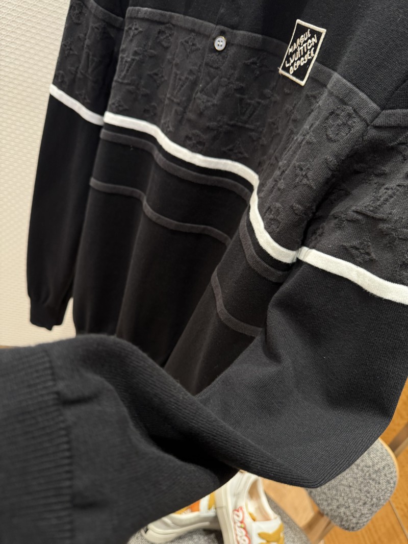 LV Jacquard Color-Block Knit Polo Shirt 5