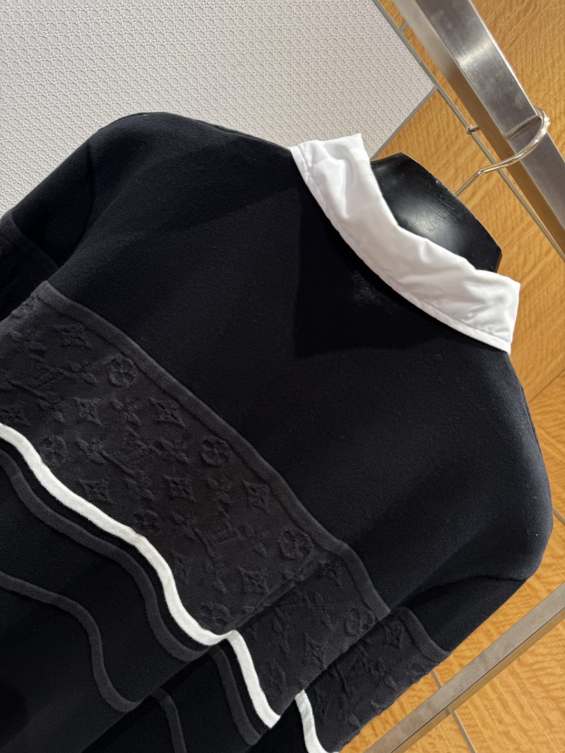 LV Jacquard Color-Block Knit Polo Shirt 6