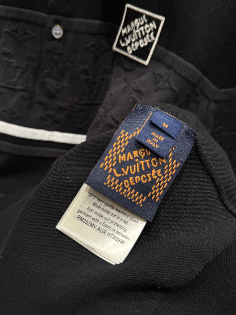 LV Jacquard Color-Block Knit Polo Shirt 8