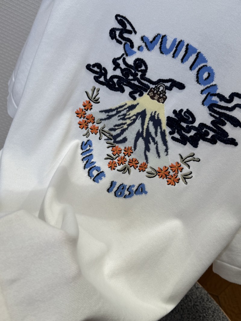 LV Collaboration Embroidered Knit Short-Sleeve T-Shirt 4