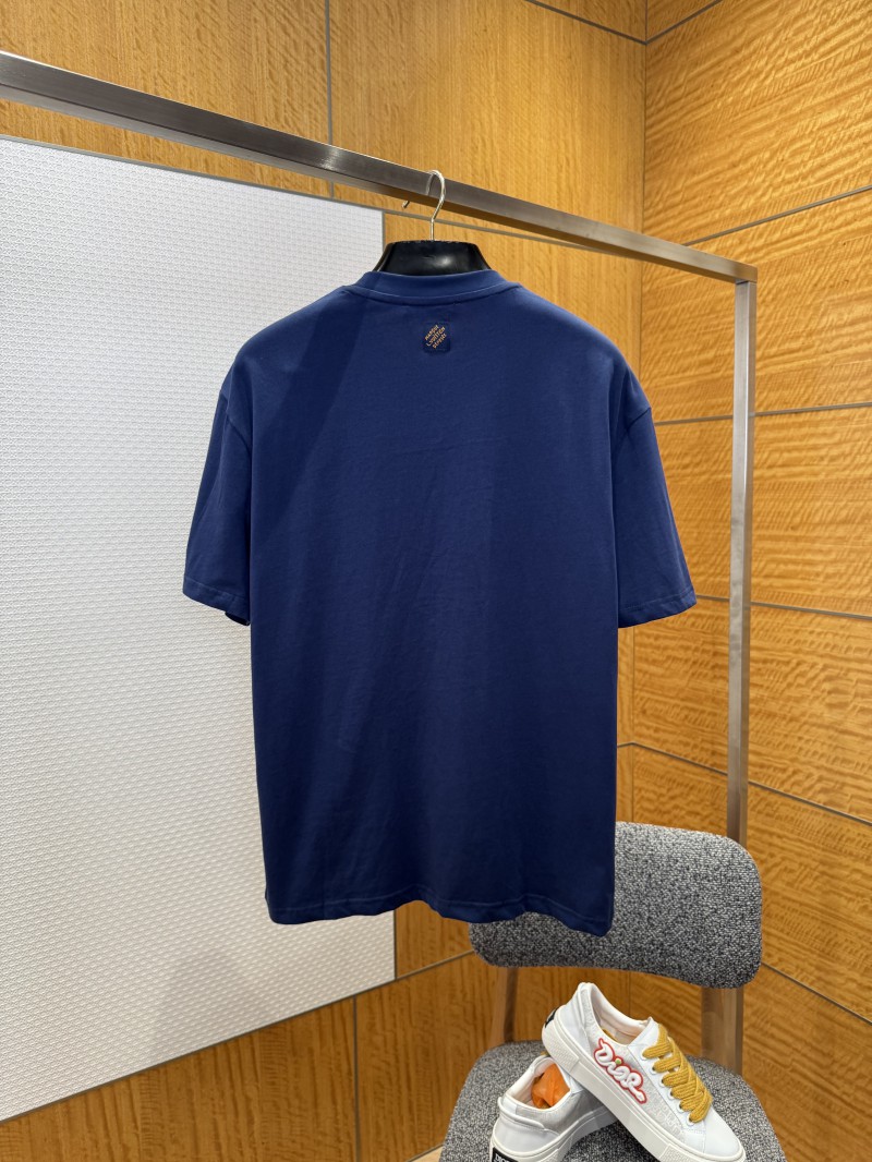 LV Embroidered Crew Neck Short-Sleeve T-Shirt 1