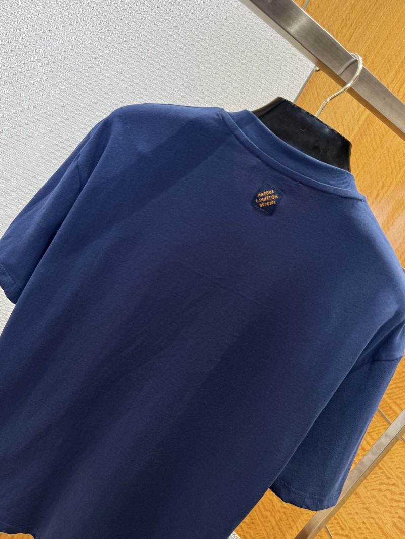 LV Embroidered Crew Neck Short-Sleeve T-Shirt 6