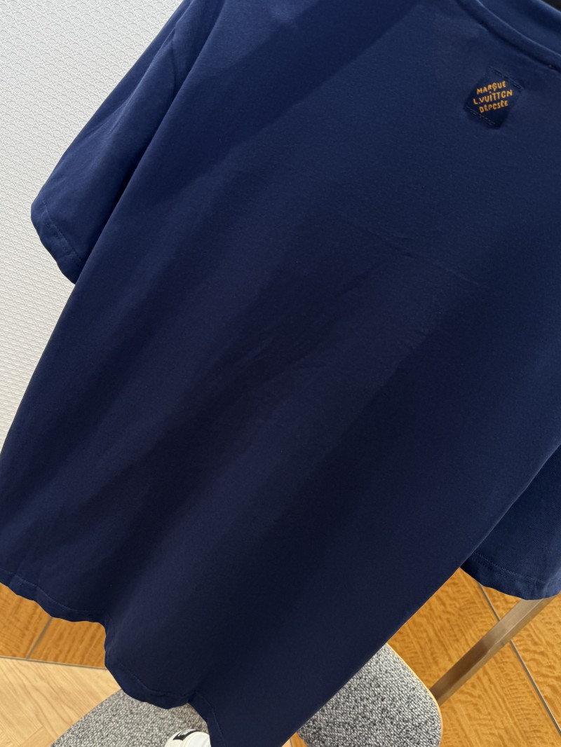 LV Embroidered Crew Neck Short-Sleeve T-Shirt 8