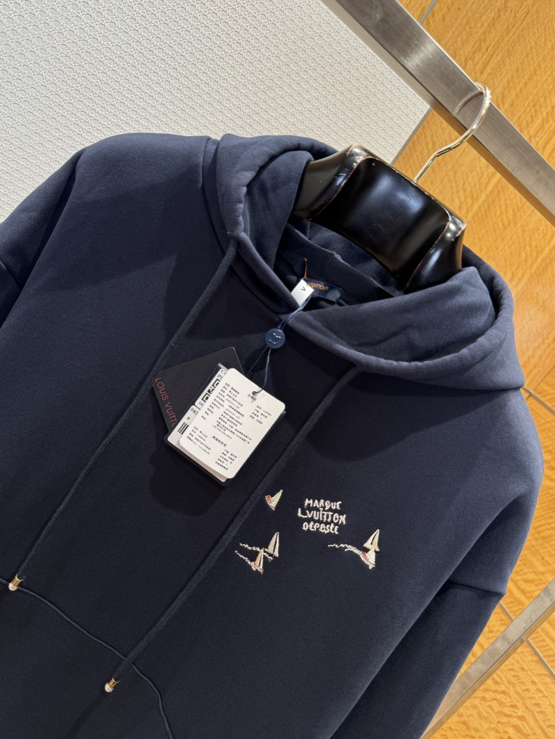 LV Sailing Embroidered Letter Hooded Sweatshirt 2