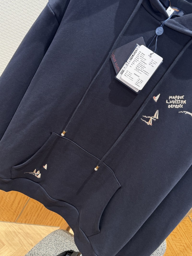 LV Sailing Embroidered Letter Hooded Sweatshirt 3