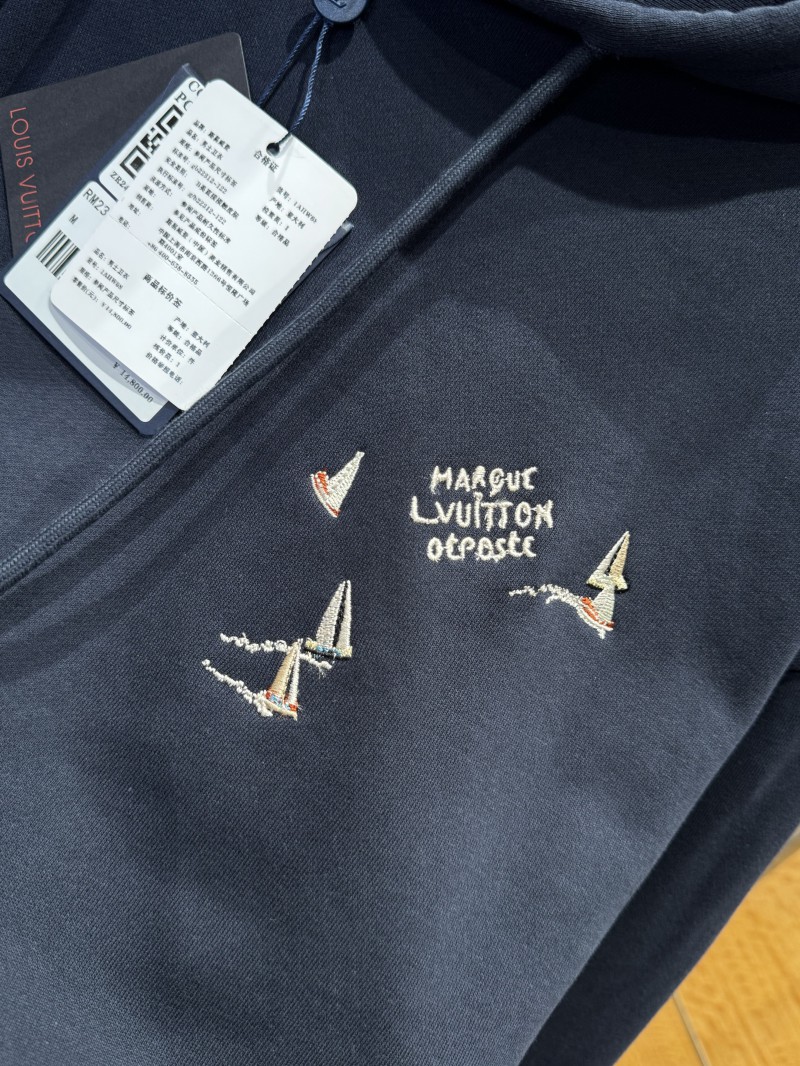 LV Sailing Embroidered Letter Hooded Sweatshirt 4