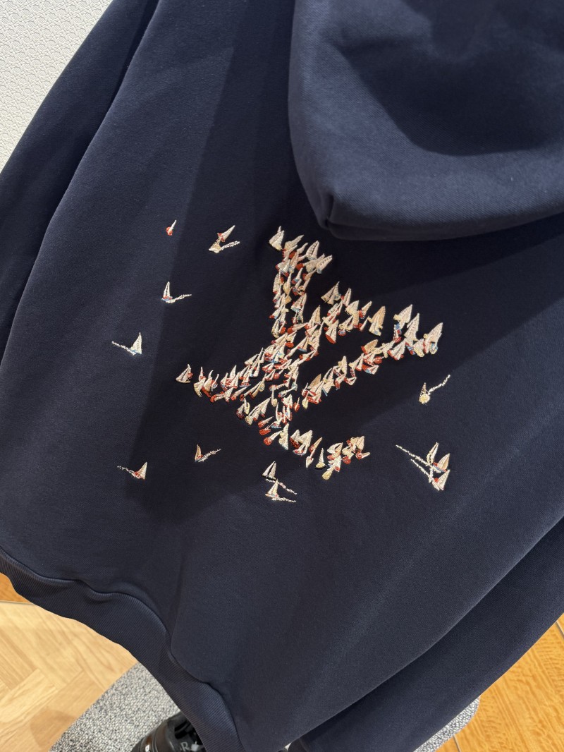 LV Sailing Embroidered Letter Hooded Sweatshirt 6