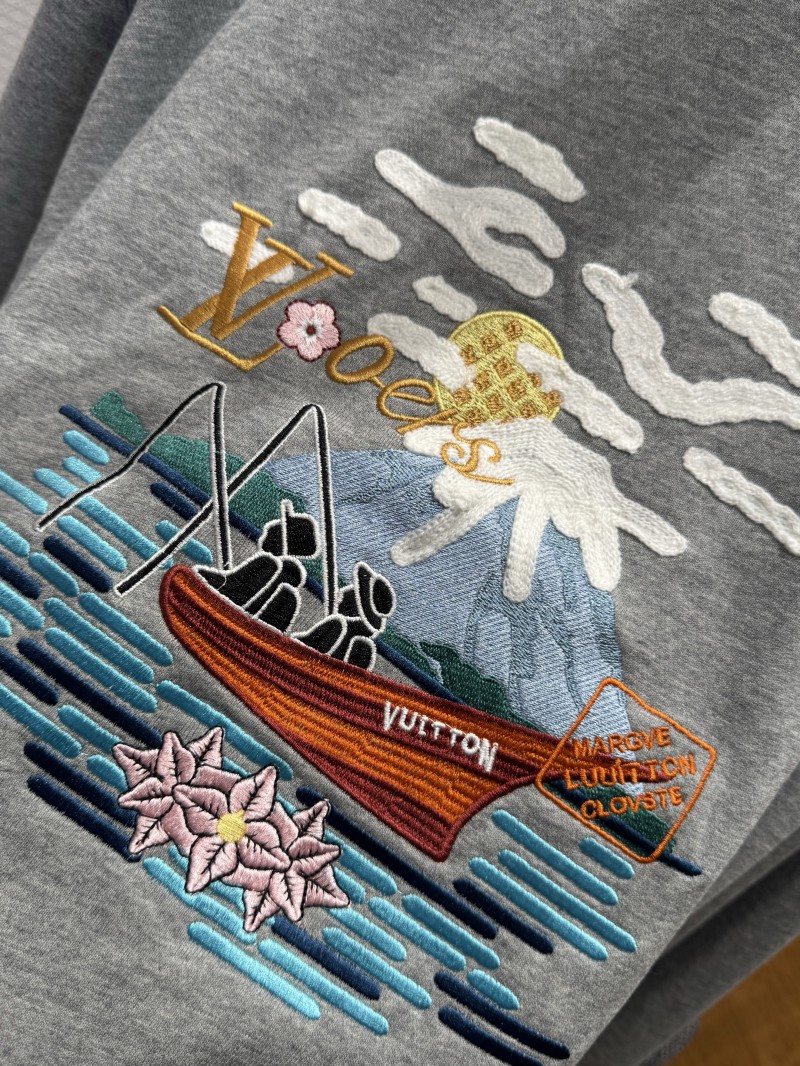 LV Embroidered Crewneck Sweatshirt 5