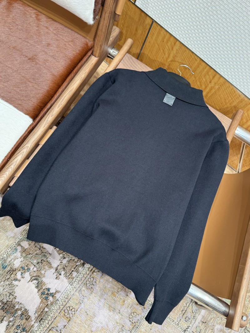 LV Leather Label Knit Wool Zipper Cardigan 7