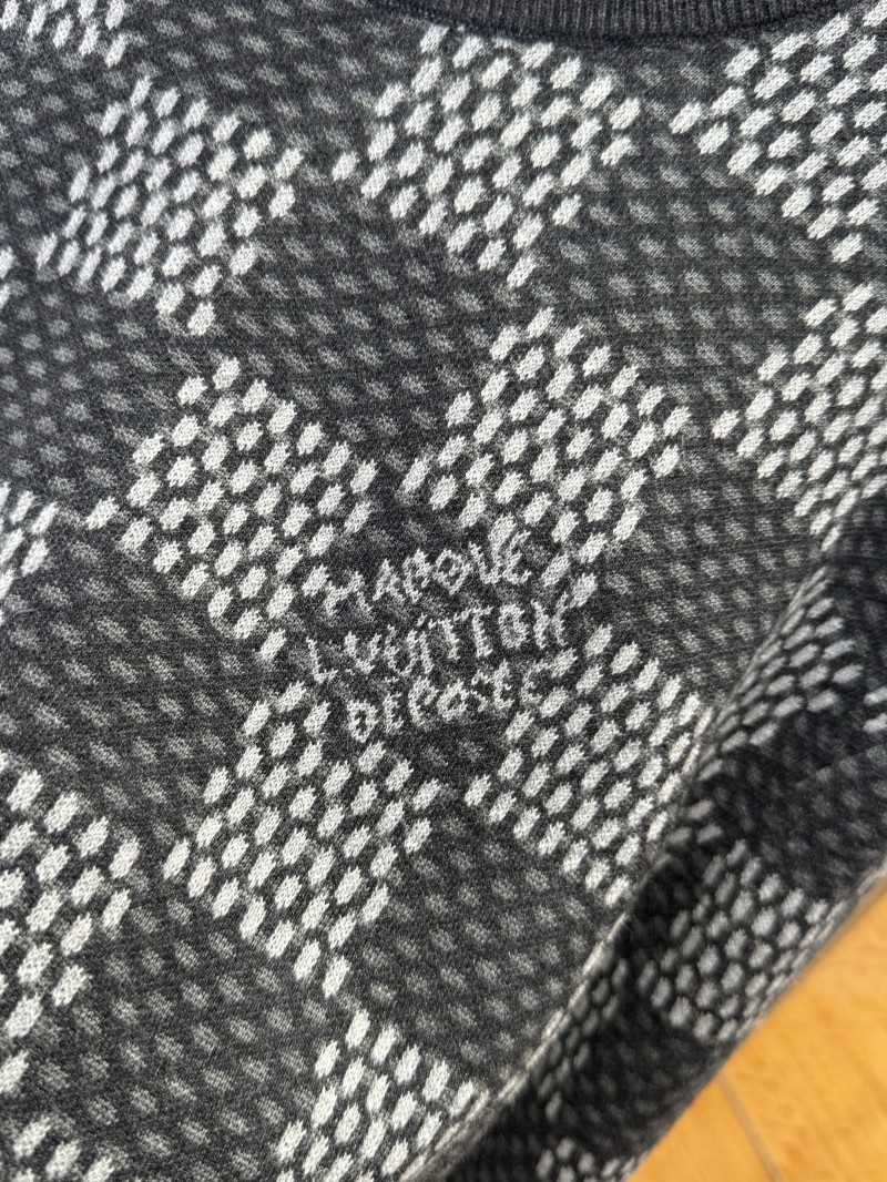 LV Checkered Jacquard Crewneck Sweater 5