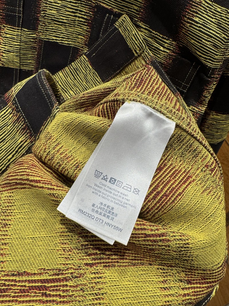 LV Check Print Single-Breasted Long-Sleeve Jacket Coat 1 8