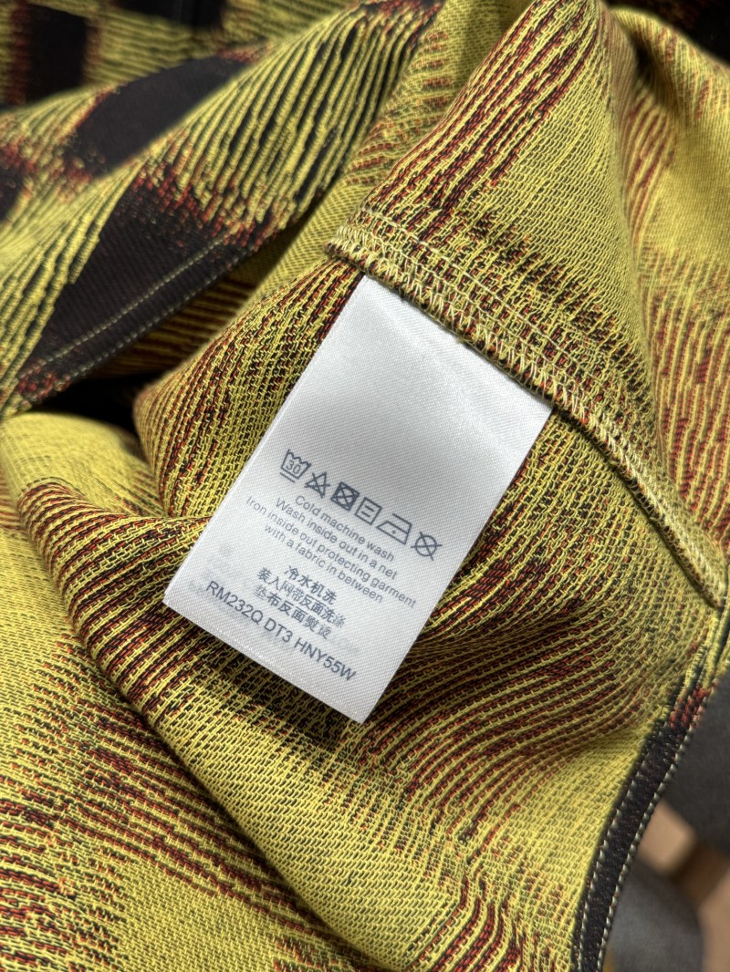 LV Logo Print Pointed Collar Single-Button Short-Sleeve Shirt 1 8