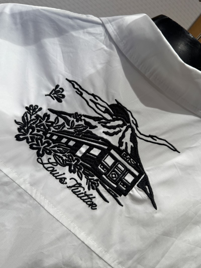 LV Pocket Embroidered Short-Sleeve Shirt 7
