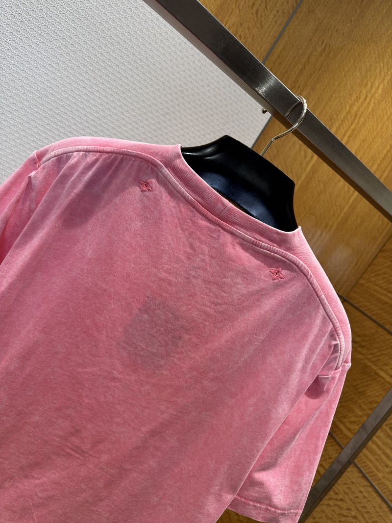 LV Washed Pink Embroidered Crew Neck Short Sleeve 6