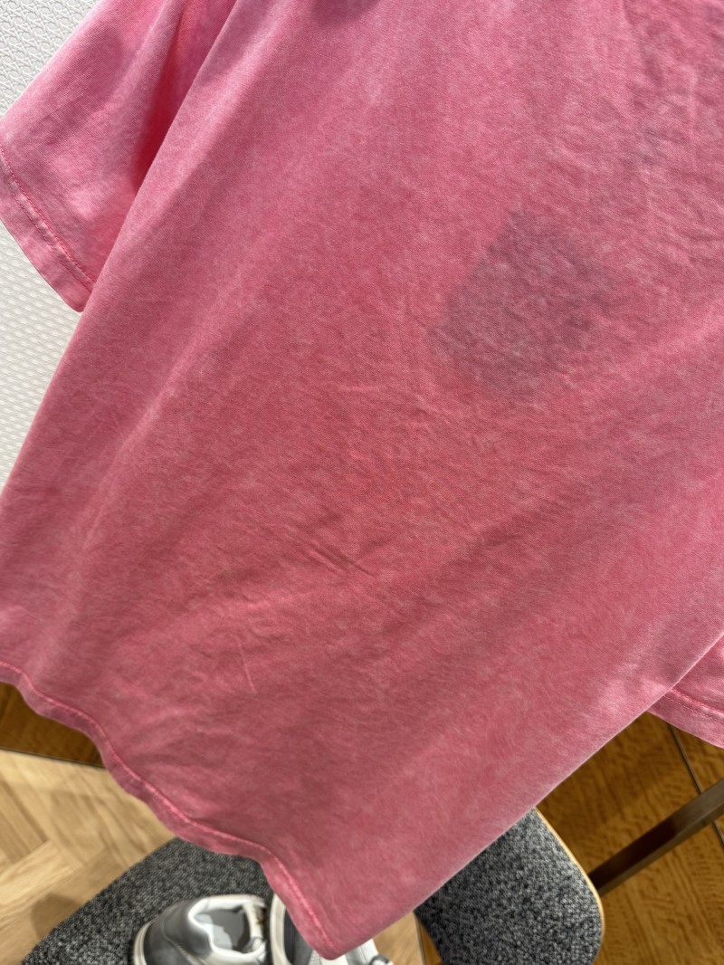 LV Washed Pink Embroidered Crew Neck Short Sleeve 7