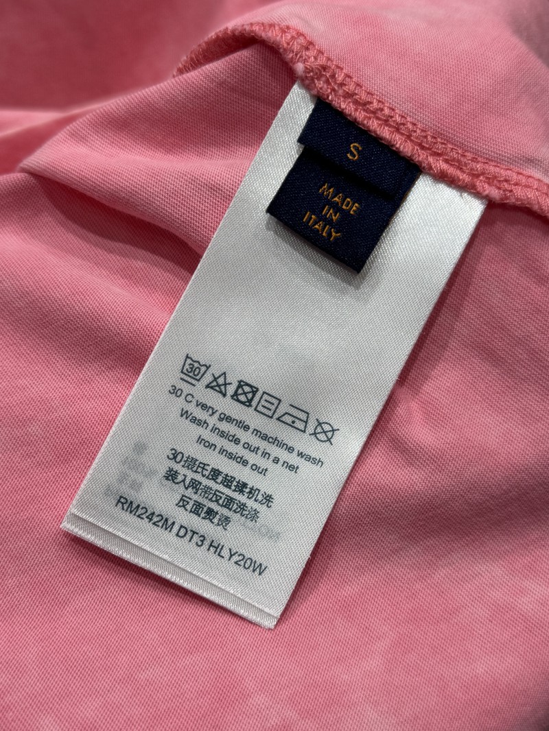 LV Washed Pink Embroidered Crew Neck Short Sleeve 8