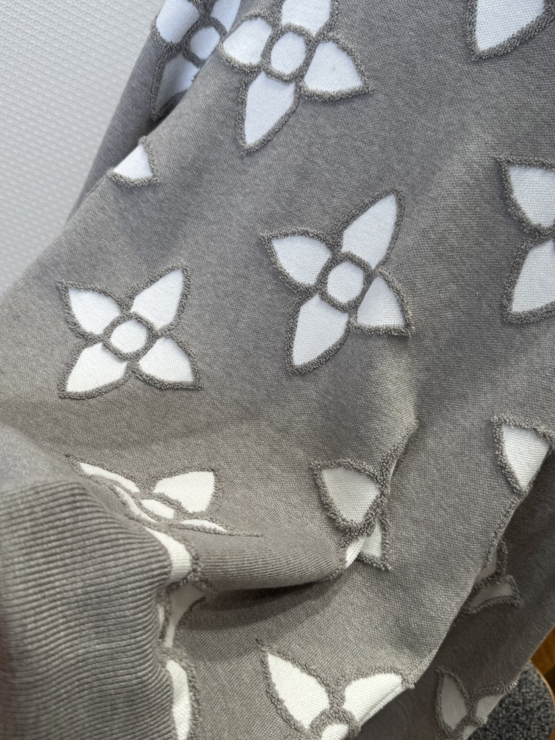 LV Pattern Jacquard Crew Neck Long Sleeve Sweater 7