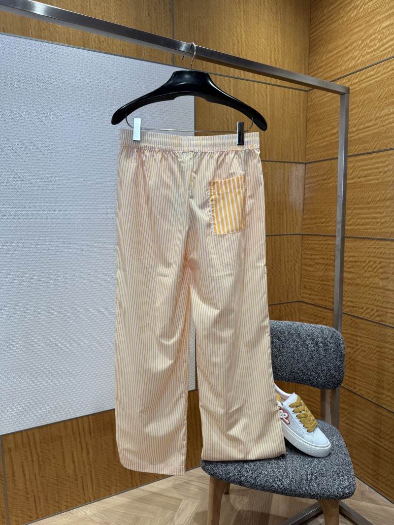 LV Yellow and White Striped Casual Trousers 1