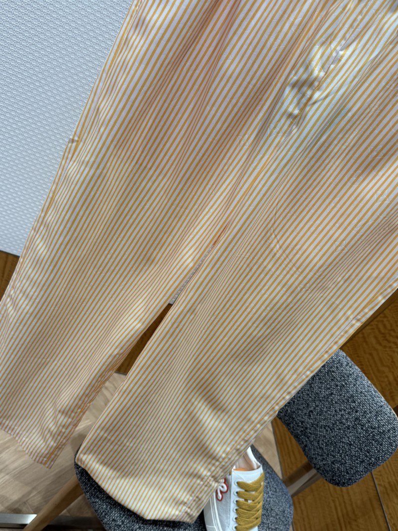LV Yellow and White Striped Casual Trousers 3