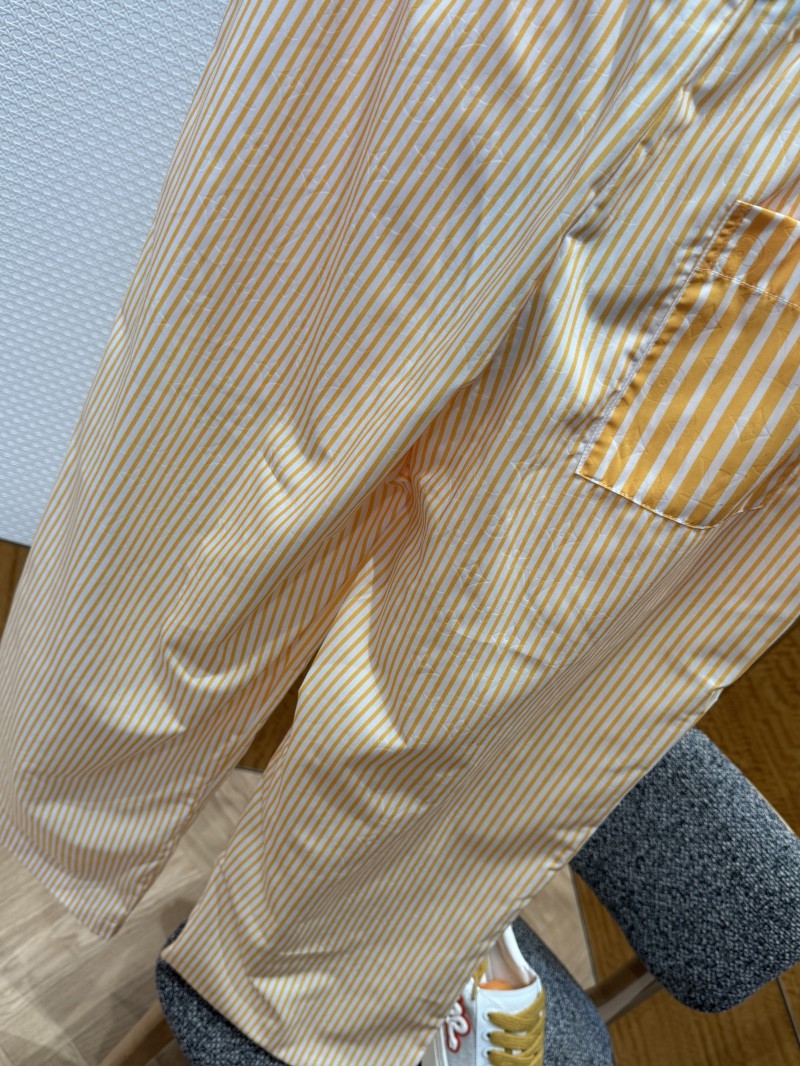 LV Yellow and White Striped Casual Trousers 6