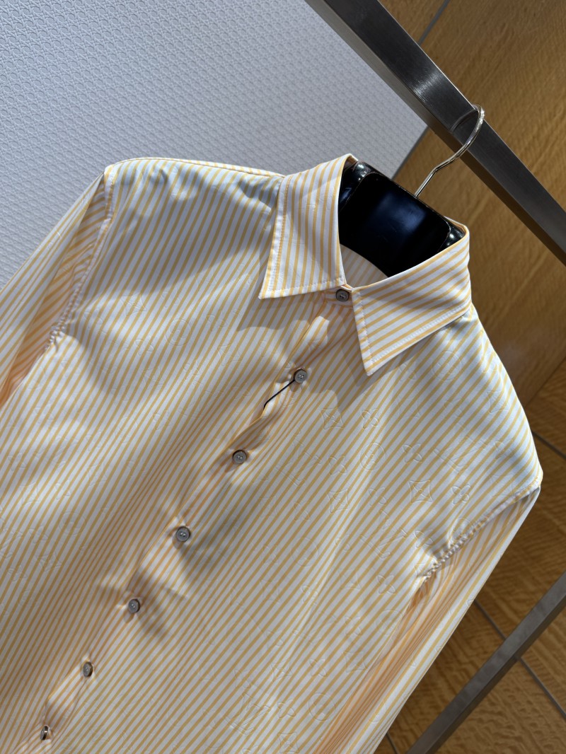 LV Long-Sleeve Collared Striped Shirt 2
