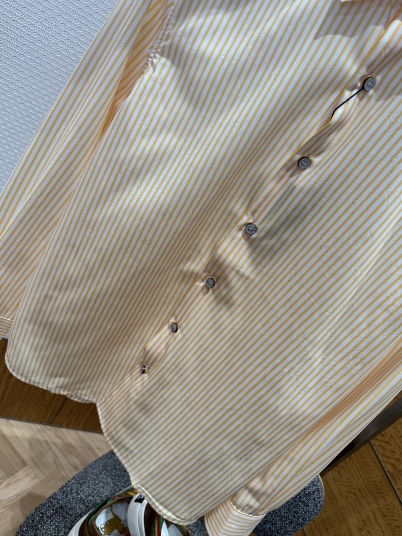 LV Long-Sleeve Collared Striped Shirt 3
