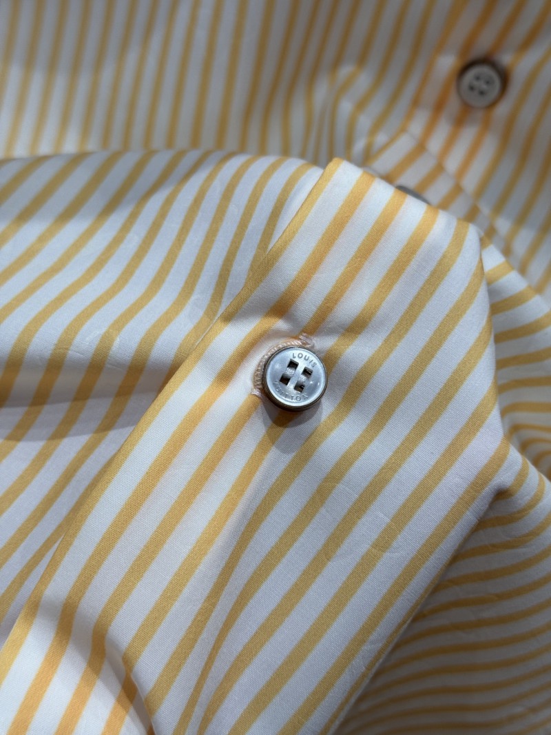 LV Long-Sleeve Collared Striped Shirt 5