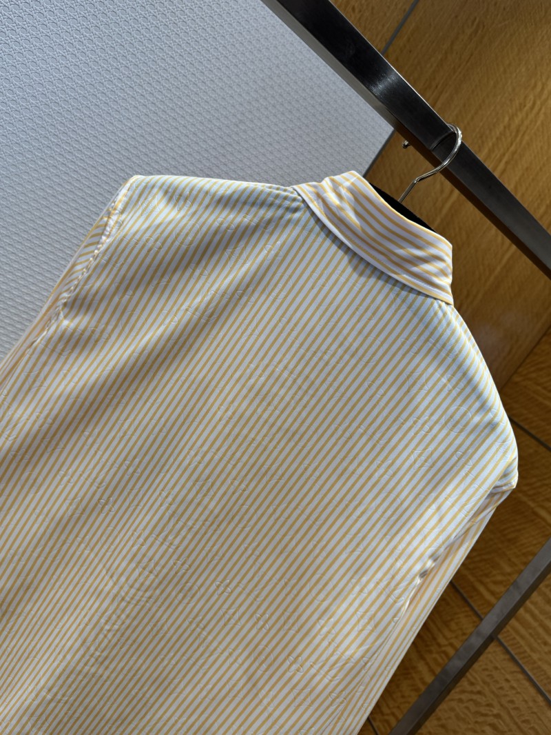 LV Long-Sleeve Collared Striped Shirt 6