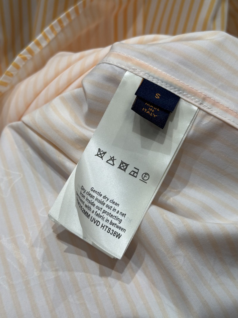 LV Long-Sleeve Collared Striped Shirt 8