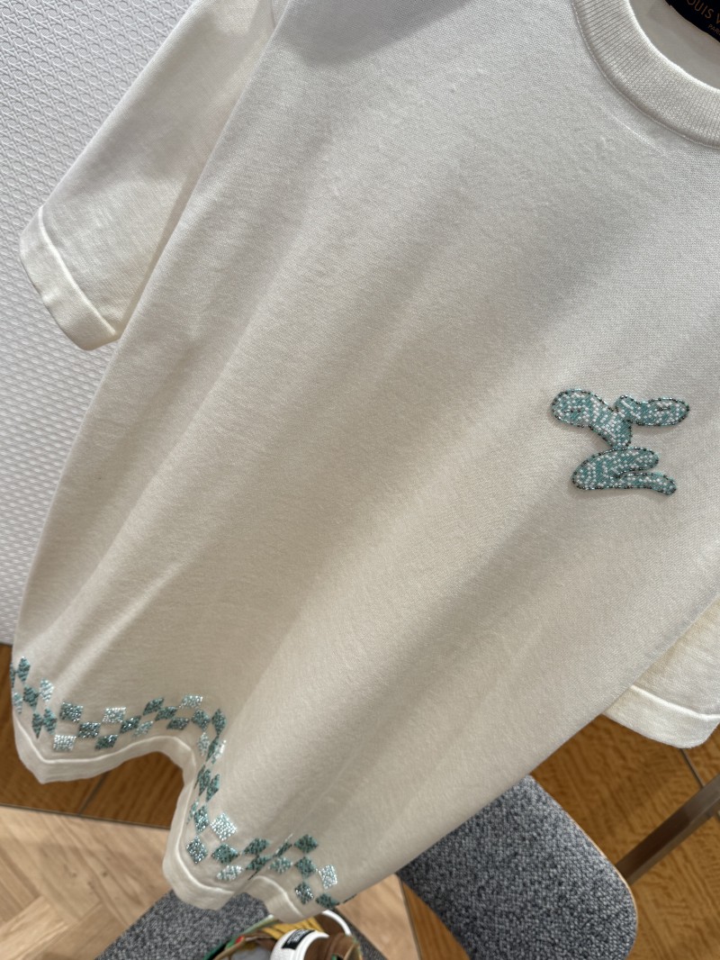 LV Beaded Knit Short-Sleeve T-Shirt 3
