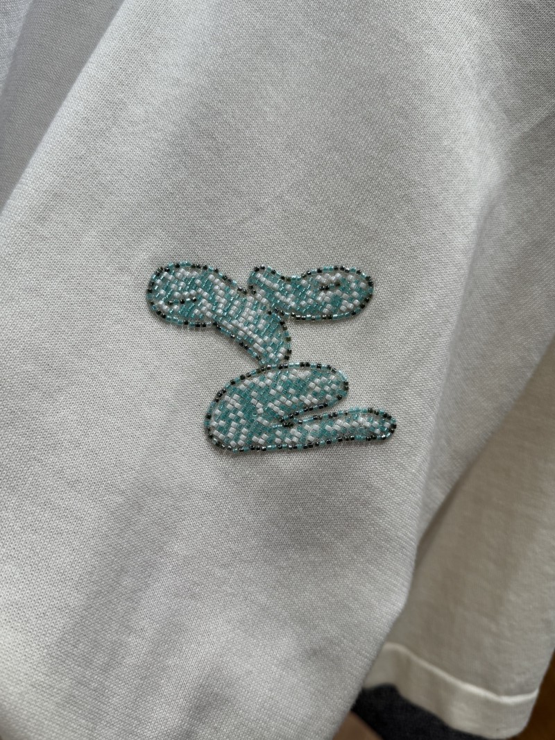 LV Beaded Knit Short-Sleeve T-Shirt 4