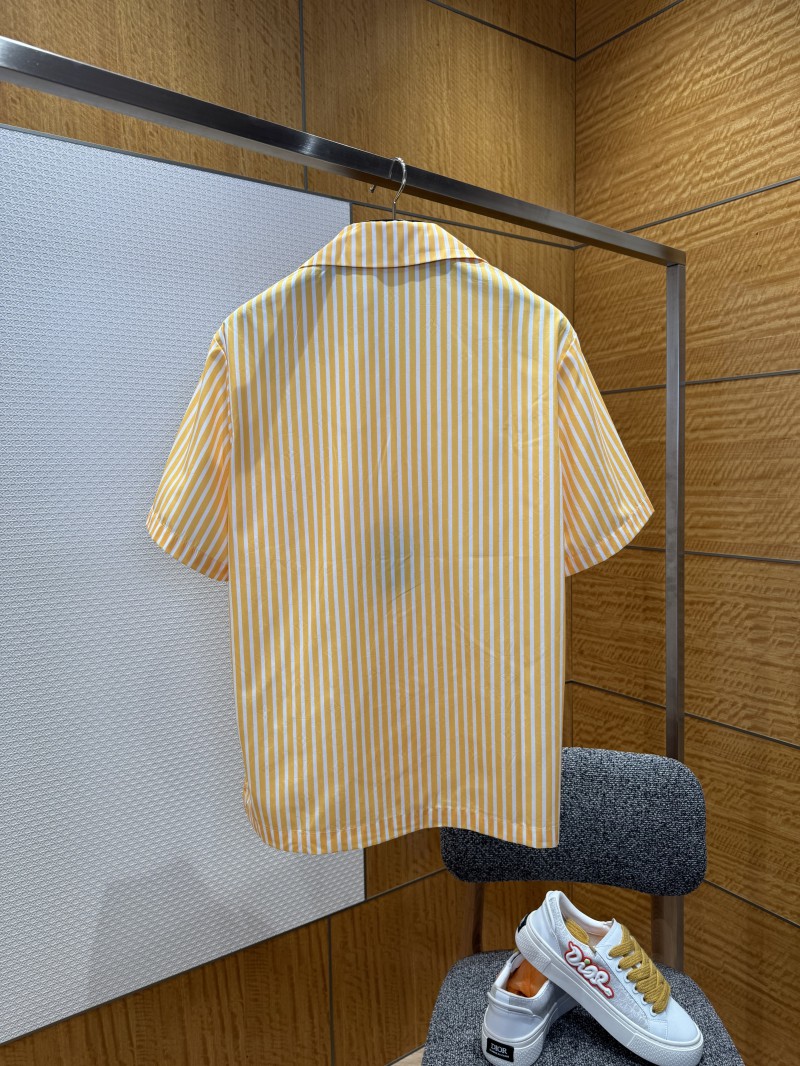 LV Striped Patchwork Short-Sleeve Shirt 1