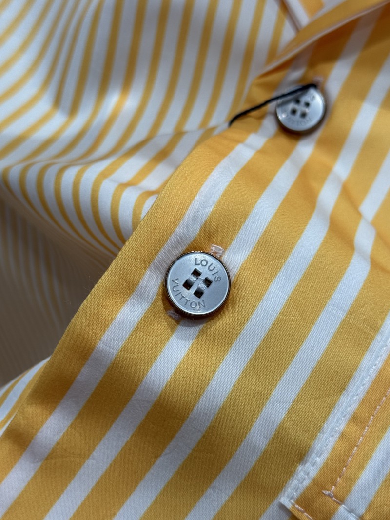 LV Striped Patchwork Short-Sleeve Shirt 5