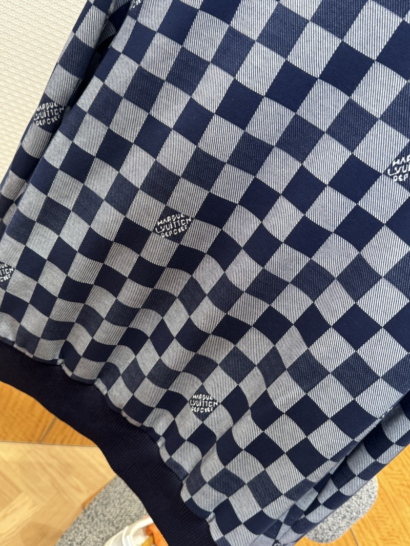 LV Checkered Jacquard Zipper Jacket Coat 7