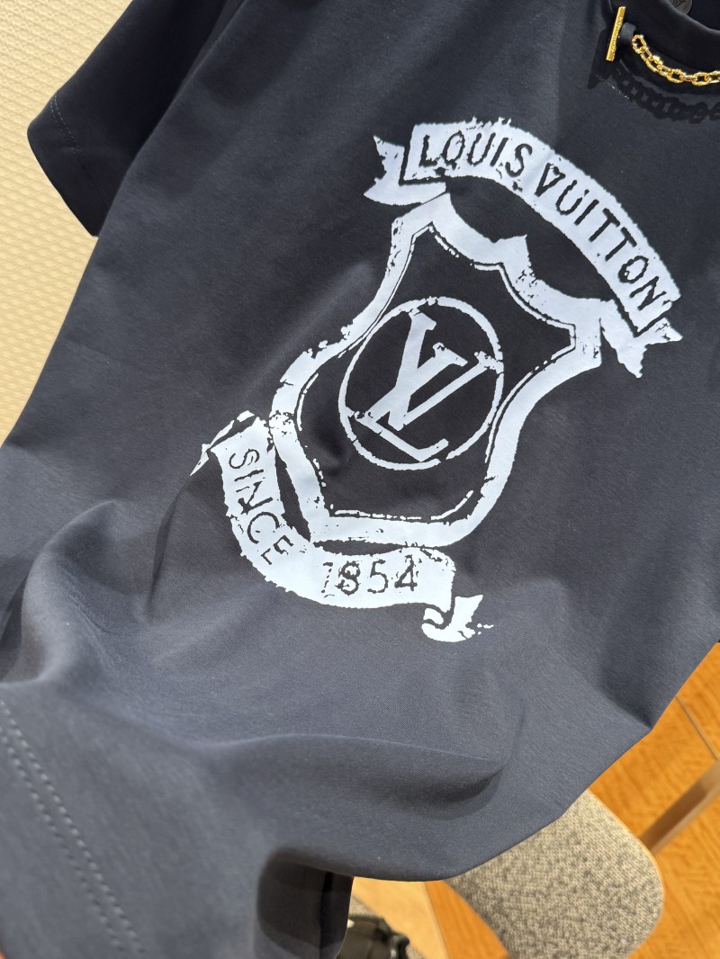 LV Printed Zipper Chain Short-Sleeve T-Shirt 4