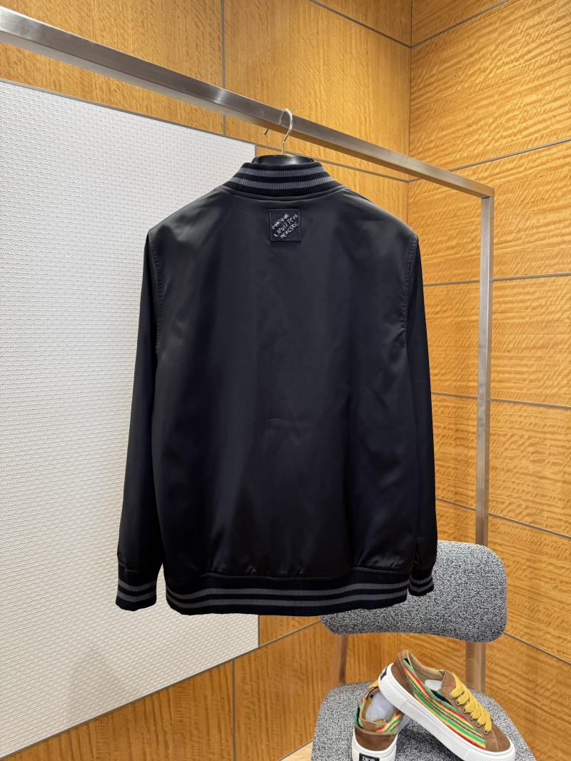 LV Logo Letter Stand Collar Long Sleeve Jacket Coat 1