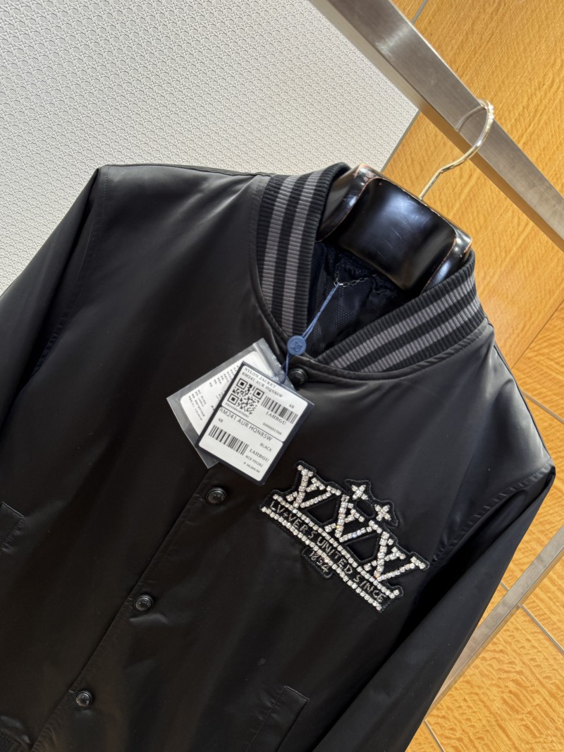 LV Logo Letter Stand Collar Long Sleeve Jacket Coat 2