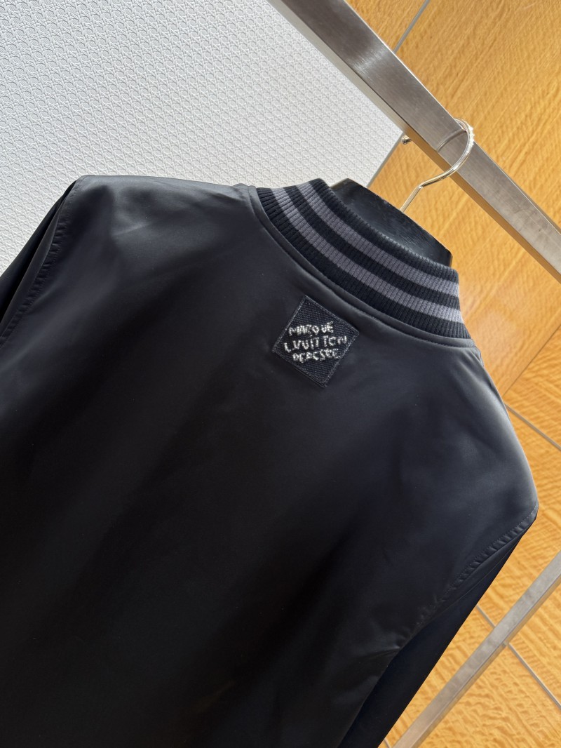 LV Logo Letter Stand Collar Long Sleeve Jacket Coat 4